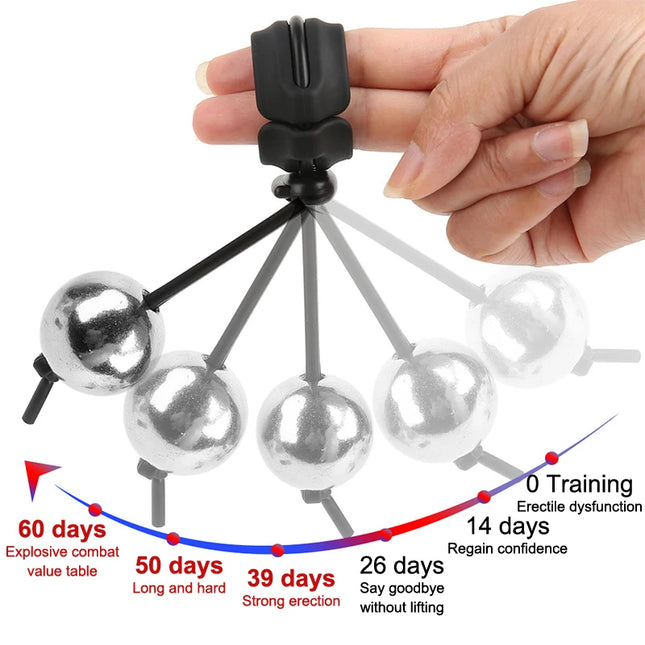 New 1Pc Male Penis Ring Exercise Device Weight Bearing Penis Extender Enlargement Stretcher Ball Semen Lock Sex Toys For Men