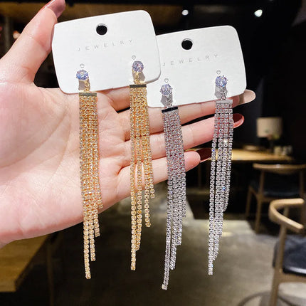 New Fashion Trend Unique Design Elegant Delicate Zircon Butterfly Tassel Earrings For Women Jewelry Wedding Party Premium Gifts