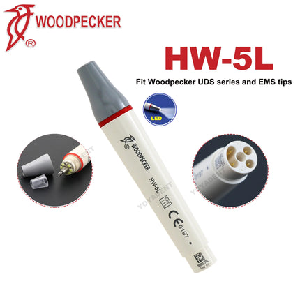 Original Woodpecker DTE Dental Ultrasonic Scaler Handpiece LED Light HW-6L HW-5L HD-7L HD-7H HW-3H Fit EMS NSK SATELEC ACTEON