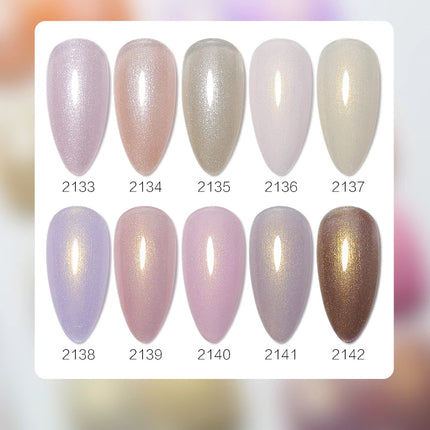 NailCo 10ml Gold Pink Pearl Shell Base Gel Polish 10 Colors Auroras 3D Thread Shell Gel Semi Permanent Soak Off UV LED Nails Art