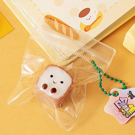 5Pcs Bread Dumping Food Stress Relief Squeeze Toys Mini Mochi  Toys Sensory Pinch Fun Party Favor Gift Keychain PendantHot