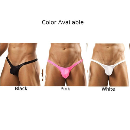 Mens Thong Sexy U-convex Panties Solid Low-waist Lingerie Thongs Briefs Pouch Underwear Male Sissy Underpants G-string