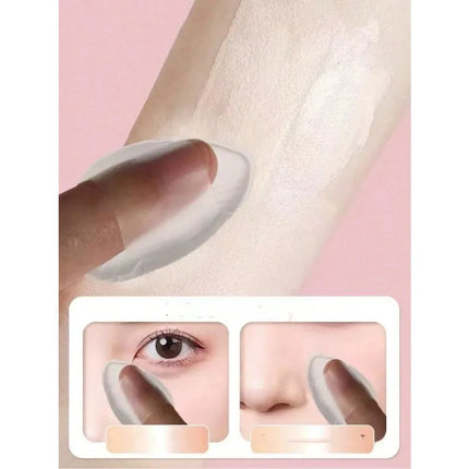 1/2Pcs Silicone Makeup Sponge, Water-Based Crystal Jelly BB Cushion Puff, Transparent Makeup Foundation Sponge, Non-Absorbing