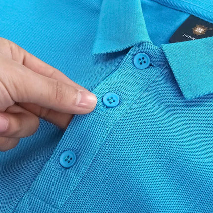 Summer 100% cotton overalls polo shirt custom company logo embroidered lapel short-sleeve T-shirt printing