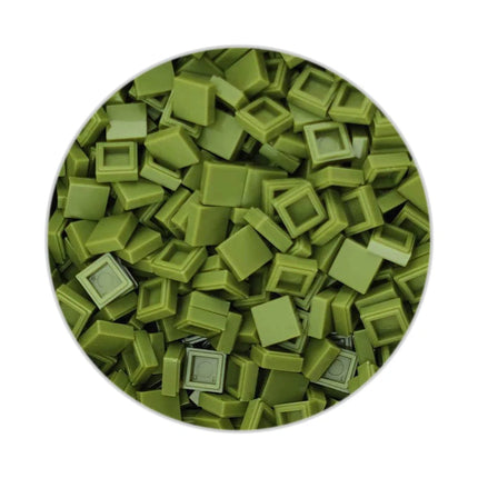 200/330/660pcs MOC Pixel Particles Plate Smooth 1x1 DIY Building Blocks Flat Square Bricks Halloween Christmas Children Toy 3070
