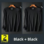 2xl [recommended 65-72.5kg ] / 2 pieces - [mesh long sleeves] black + black
