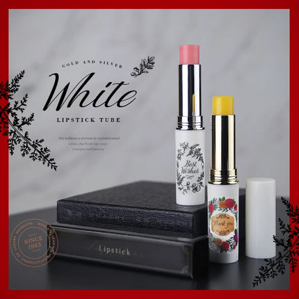 10/30/50/100pcs Direct Filling Empty Lipstick Tube Lip Balm Container Plastic Lipstick Shell Cosmetics Packaging Box And Sticker