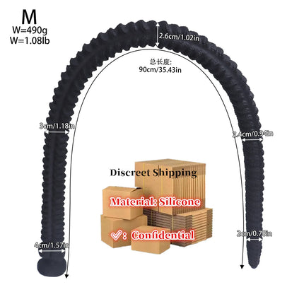 New Super Long Anal Plug Soft Silicone Big Butt Plug Adult Sex Toy Dilator Training Expansion Huge Long Anal Plug Women Men Gay