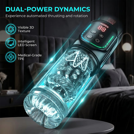 Automatic Male Masturbator Cup with Upgrade 12 S Vacuum Pump & 7 Sucking Rotating Licking Thusting Modes Pocket Pussy Stroker Blowjob Sex Toys For  MenAdult Toys Mens Sex Toys Pocket Pussy Pumps & Enlargers