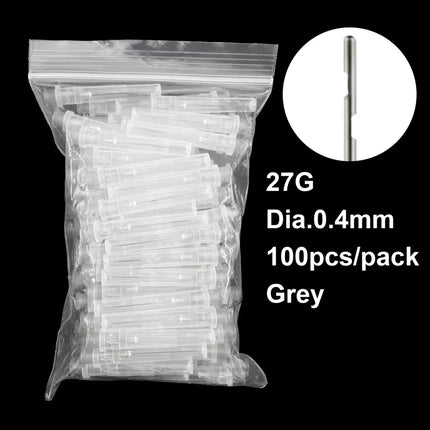 100Pcs/Bag 25G/27G/30G Dental Endo Irrigation Needle Tip Endo Syringe Root Canal Washing Needle Tip Dentistry Materials