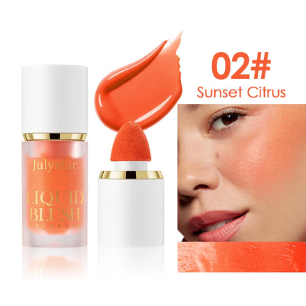 6 Color liquid powder blusher is durable and natural, easy to mix, light in texture, suitable for all skin colors, and suitabl