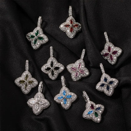 Colorful Flower Zircon Necklace Multi-Color Zirconia Necklace Floral Inifinity Chain Rope Chain Jewelry Jewelry For Women Gifts