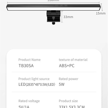 USB Stepless Dimming Screen Hanging Lights Curved Screen Monitor Light Bar RGB Background Atmosphere Desk Lamp Monitor Light Bar