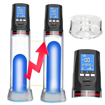 Automatic Electric Penis Pump Male Vacuum Suction Massager Delay Enlargement LED Display Masturbation Adult Sex Toys for Men