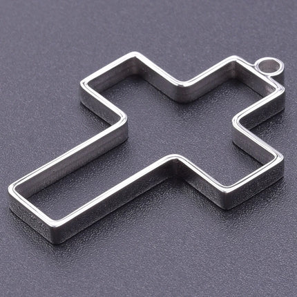 5pcs/Lot High Quality Stainless Steel Cross Pendants For Jewelry Making Supplies Metal Rose Lava Ankh Cross Charms DIY Materials