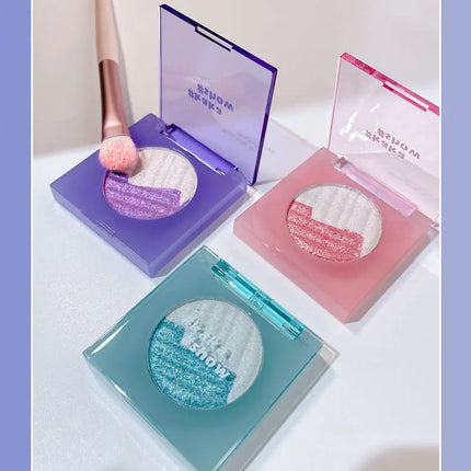 Pink Diamond Highlight Palette Glitter Mashed Potatoes Highlighter Makeup Gel Face and Body Brighten Natural Contour Shadow