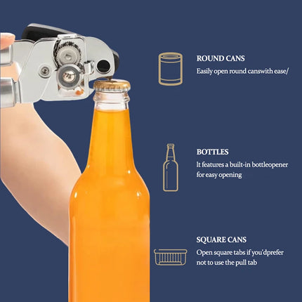Stainless Steel Multifunctional Professional Can Manual Can Opener Craft Beer Grip Can Opener Bottle Opener Kitchen Gadgets