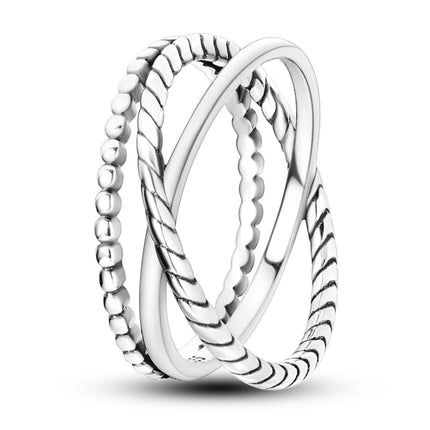 Shine Zircon Ring 925 Silver Original Stone Multi Layer Simple Infinitely Wide Rings For Women FineJewelry Wedding Party Gift