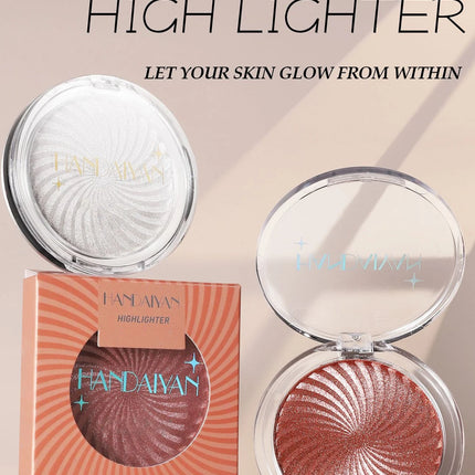 6Colors Face Brightening Highlighter Palette Monochrome Pearlescent Fine Glitter White Champagne Waterproof High Gloss Highlight