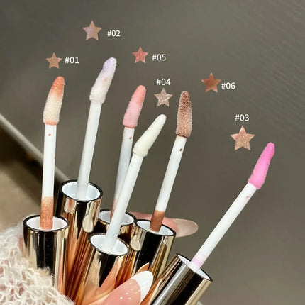 Cizn Galaxy Qin Lip Gloss Moisturizing and Long-Lasting Fine Shimmer Plumping Lip Gloss Mirror-Like Water Gloss Daily Lipstick Cosmetics Same Style as Girl Groups