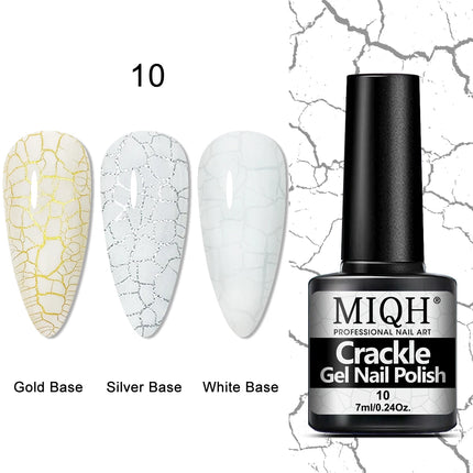 Crackle Nail Polish Gel, 7ML/0.24oz - Hypoallergenic, Acetone-Free, Blow-Dryable for Quick Cracking Effect