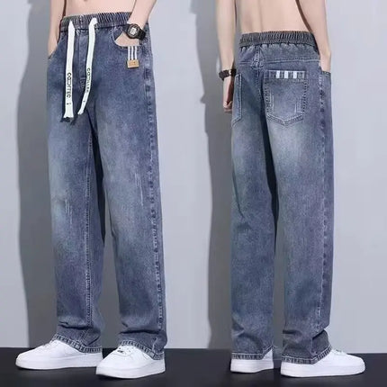 Men's Loose Fit Straight Leg Wide Leg Pants New Spring/Summer Casual American Trendy Brand Boys' Casual Jeans