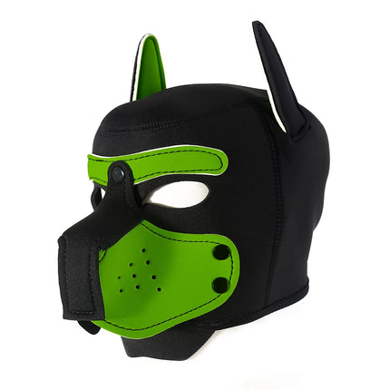 Adjustable Neoprene Puppy Play Hood Mask Pet Roleplay Padded Dog Head Mask BDSM Bondage Gear Adult Fetish Sex Toy for Men Women