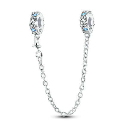 Blue Series 925 Sterling Silver Owl Butterfly Pirate Ship Car Beetle Clogs Charm Fit DIY Bracelet Necklace Fun Matching Gifts