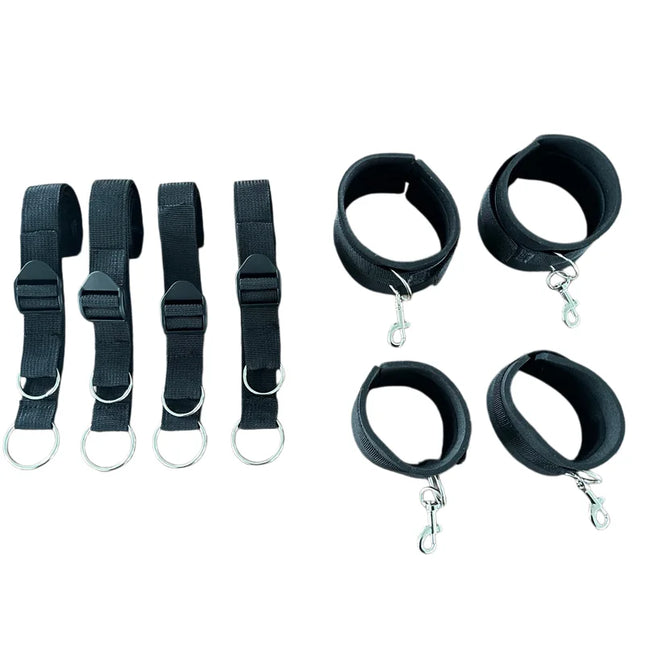 BDSM Bedding Set with Handcuffs for Couples Bedding Restraints Adult Toy for Engaging in Enticing Restraint Games on the Bed