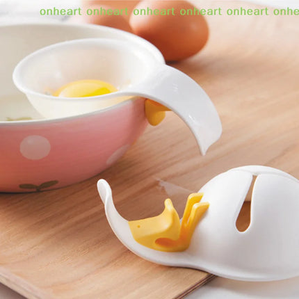 [C]Household Food Grade Plastic Egg White Separator With Bowl Edge Silicone Clip Egg Liquid Manual Egg Filter