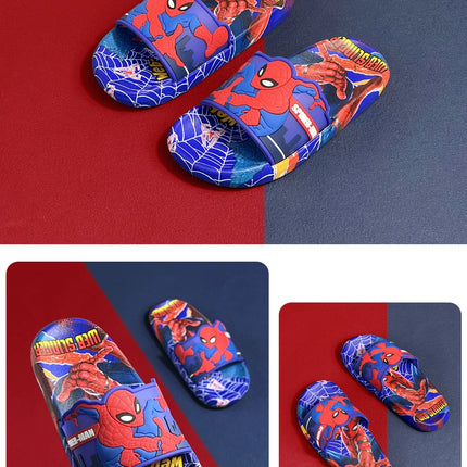 Cartoon Anime Children's Toddler Slippers Superhero Pattern Open Toe Sandals For Boys And Girls Slides