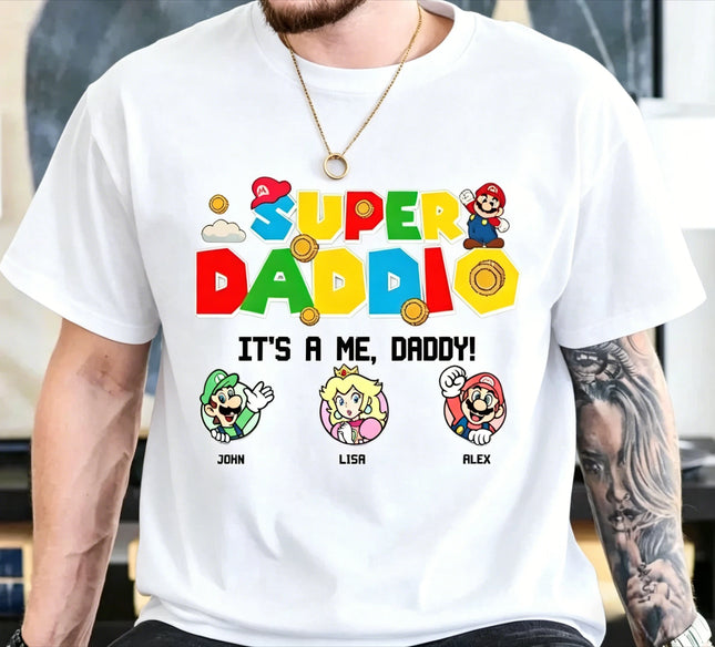 2026 New Super Mario classic graphic unisex cotton shirt,There are children size, Mario Galaxy Movie summer Men fashion Tshirt