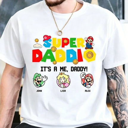 2026 New Super Mario classic graphic unisex cotton shirt,There are children size, Mario Galaxy Movie summer Men fashion Tshirt