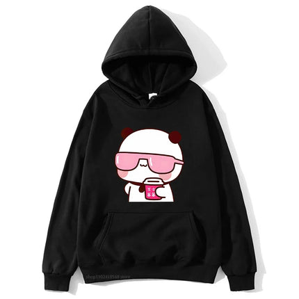 Couple Hoodies Bubu Dudu hoodie Sweatshirt Cartoon Kawaii Print Pullover Harajuku Men Women Sudaderas warm fleece hooded