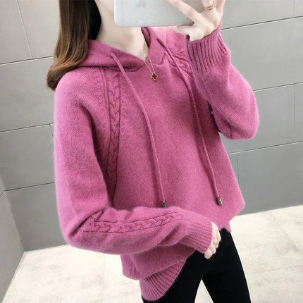 Plain Baggy Hoodies Sweatshirt for Women Korean Popular Clothes Basic Long Sleeve Cheap New in Nice Color Kpop Woman Hooded Tops