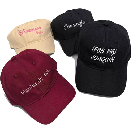 Custom Baseball Cap Embroidered Text Name Logo Soft Washed Cotton Dad Hats for Men Women ﻿ ﻿