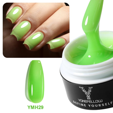 NEW YOKEFELLOW Builder Gel Nail Polish 15g Jelly Blue Hard Gel HEMA TPO Free Extension Gel Colorful Builer Varnish For Nail DIY