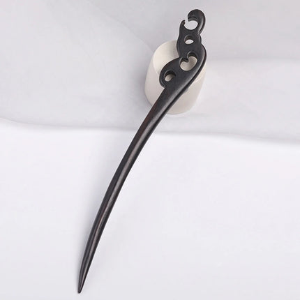 Ebony Wood Hairpins Handmade Purple Sandalwood Hair Stick for Women Fine Pattern Vintage Chinese Hair Pin Accessories