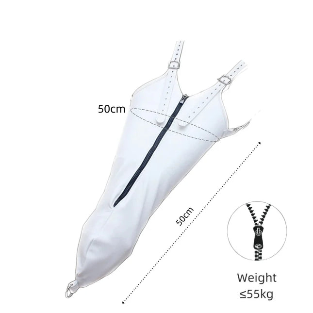 Sexy Lace-up Leather Bondage Handcuff Glove with Flexible Full Arm Cover Wrap Bag for Couple Adult Romantic Fun Sex Toys