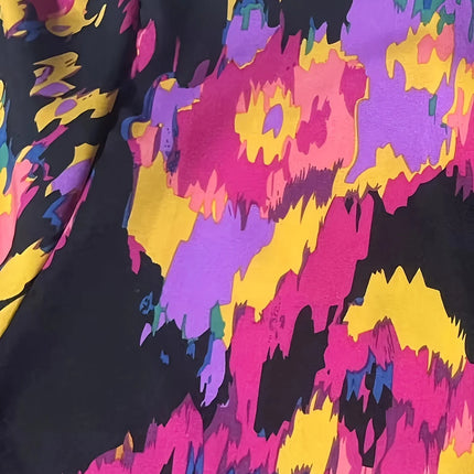 Plus Size 1XL-5XL Women’s Casual Tie-dyed Printed Puff Sleeve Blouse Women Fashion and Comfortable Blouse
