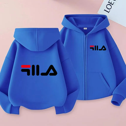 Children's Cardigan Hoodie Zipper Style Sweatshirt Boys Girls3-12Yrs Brand Sports Top Casual Fashion Charming Loose Coat Clothes