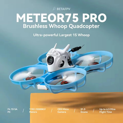 Meteor75 pro 1S FPV Racing Drone Mini Whoop 80.8mm HD VTX BETAFPV 1102 Brushless Indoor Outdoor