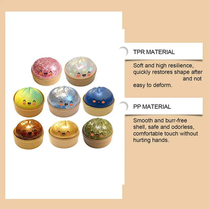 Simulation Flash Dumpling Pressure Ball Slow Rebound Soft Pinch Toy Anti Stress Relief For Office Home Decor And Birthday Gifts