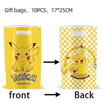 Pokemon Animation Figures Pokemon Birthday Gift Kit Pikachu Keychain Stamps Gift Bag Photo Props Gifts for Guests Birthday Gifts