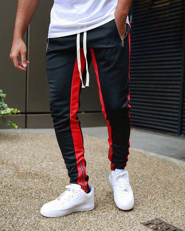 Men Joggers Sweatpant Fashion Striped Tactical Pants Man Sportswear Mens Tracksuits Sweat Trousers Black Hip Hop Pants 2026 Z1A1