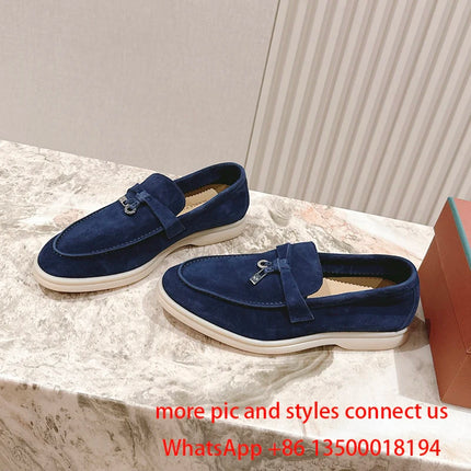 Designer luxury 2026 new casual women's fashionable and comfortable versatile loafers all leather flat shoes