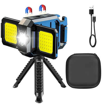 Bright COB Keychain Flashlight,Rechargeable Mini Work Light Magnetic Portable Pocket Lamp for Camping Fishing Hiking Emergency
