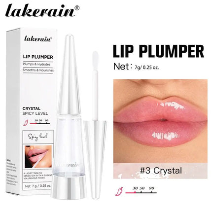Original Soft Pink Crystal Spicy Shine Lip Plumper High-Shine Lasting Moisturizing Lip Oil Hydrate Smooth Nourish Instant Plump