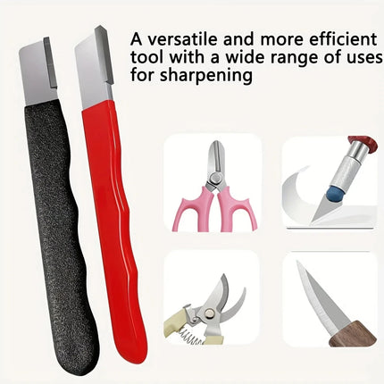 Professional Tungsten Diamond Ceramic Knife & Scissors Sharpener for All Blades - Kitchen & Garden Shears Sharpening Tool