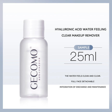 GECOMO Hyaluronic acid makeup remover-3-in-1 Eye, Lip, and Face Cleanser，Gentle, Suitable for Sensitive Skin, Pump Bottle